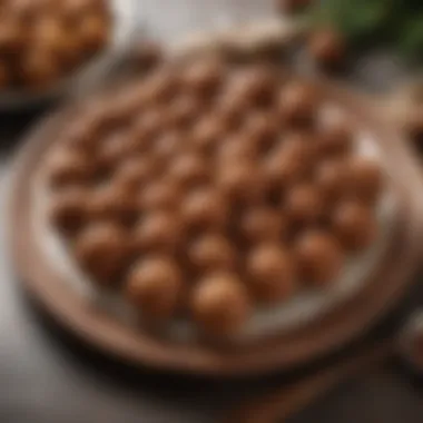 Elegant Presentation of Tamarind Balls A beautifully styled platter of tamarind balls ready for presentation