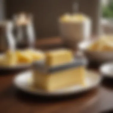 Elevating Dining Aesthetics Elegant temperature controlled butter dish on a dining table