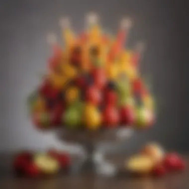 Elegant display of a customized birthday fruit arrangement