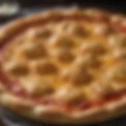 Golden-brown, crispy pan pizza with bubbling cheese
