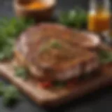 A vibrant array of fresh herbs and spices for marinades
