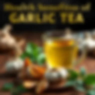 An infographic depicting the health benefits of garlic tea
