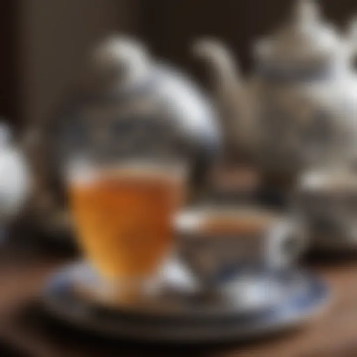 Intricately designed china tea set