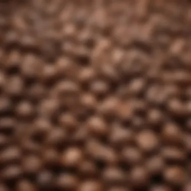 Freshly Roasted Decaf Coffee Beans A close-up view of freshly roasted decaf coffee beans showcasing their rich color and texture