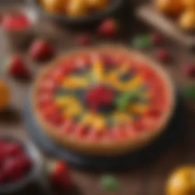 An exquisite fruit tart showcasing vibrant seasonal fruits