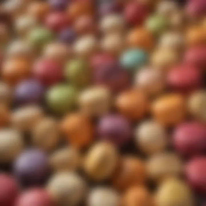 An array of colorful macarons displayed elegantly