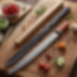 Exquisite craftsmanship of a Japanese knife