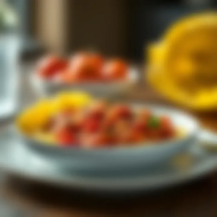 Spaghetti squash served with a rich tomato sauce