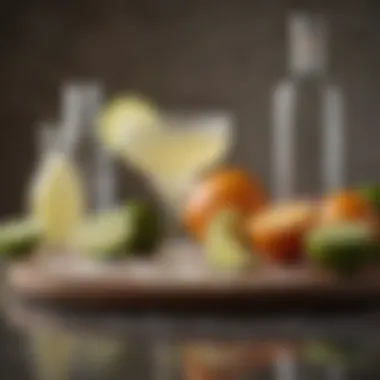 Fresh Ingredients for Margaritas An assortment of fresh ingredients for making margaritas including limes and salt