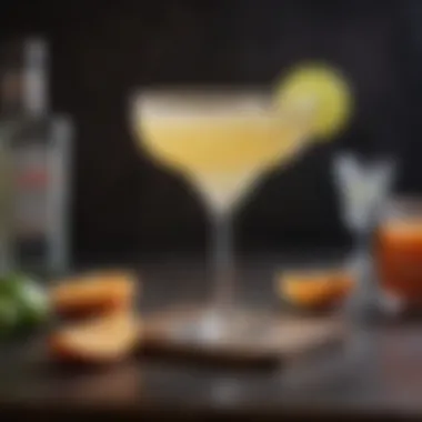 Stylish Margarita Cocktail Presentation A beautifully presented margarita cocktail in a stylish glass