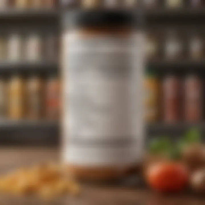 Nutritional label highlighting vitamins and minerals