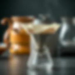 Elegant stainless steel pour over coffee filter showcasing its sleek design