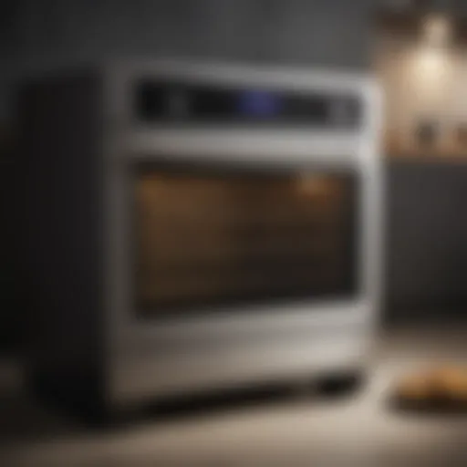 Sleek modern stand-alone oven design