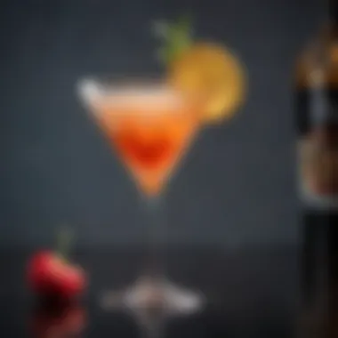 A beautifully crafted cocktail garnished artfully