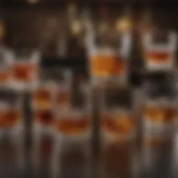 A selection of elegant whiskey glasses showcasing different designs
