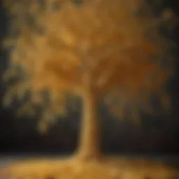A stunning representation of a pasta tree, showcasing intricate pasta shapes resembling leaves on a tree.