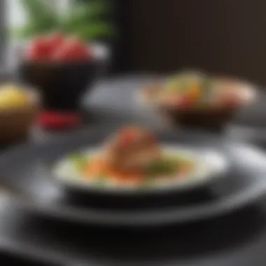 Modern Kiki Culinary Innovations An elegant plating of modern culinary innovations from Kiki