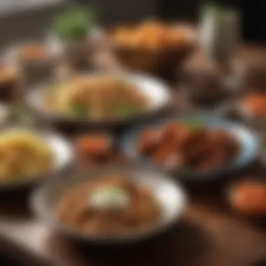 Traditional Kiki Dishes A vibrant display of traditional Kiki dishes showcasing local ingredients