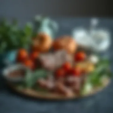 An array of fresh ingredients essential for beef consommé preparation