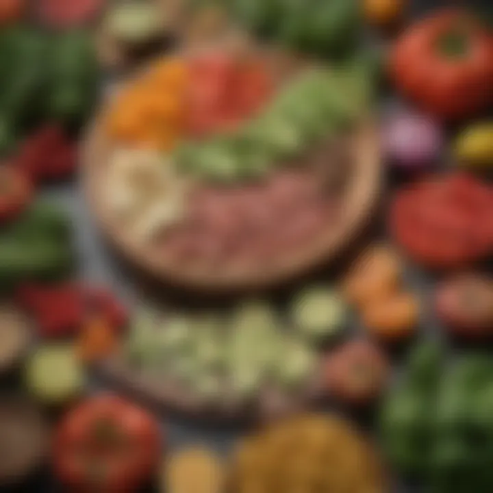 A vibrant representation of various plant-based foods.