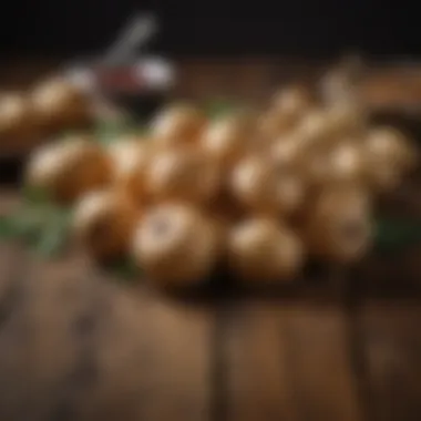 Fresh Arbi Tubers Fresh arbi tubers on a wooden surface, showcasing their texture