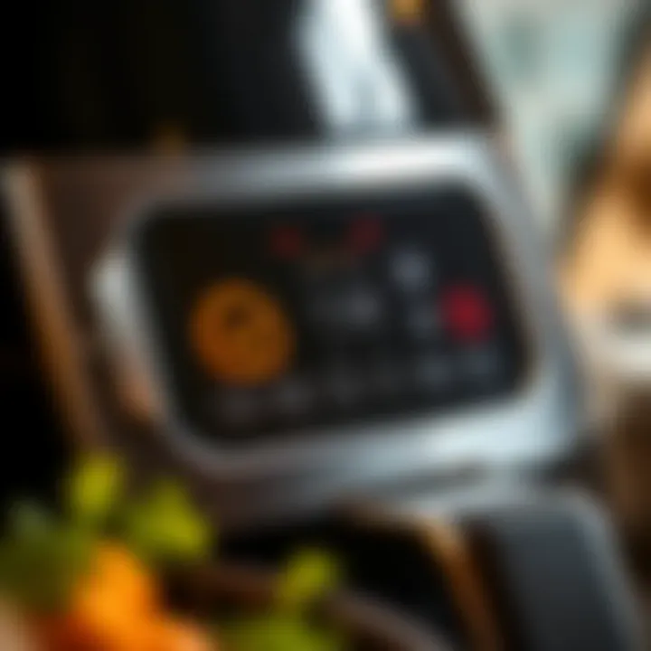 Close-up of the control panel of the Emeril Power Fryer 360