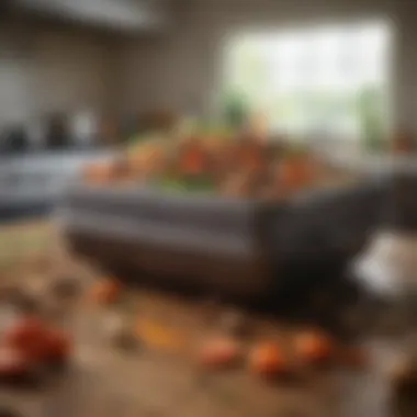 Illustration of composting methods for leftovers