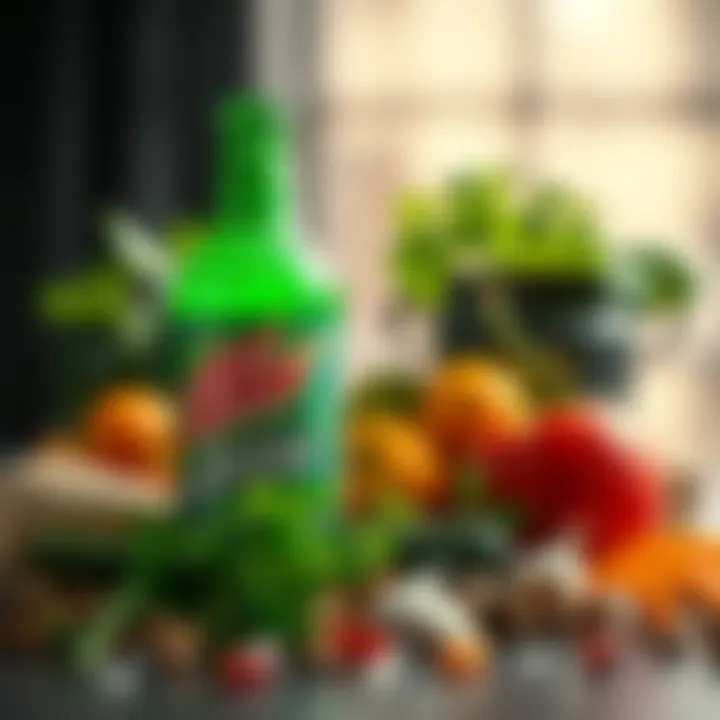 Ingredients Complementing Mt Dew Sweet Lightning An artistic arrangement of ingredients that complement the taste of Mt Dew Sweet Lightning