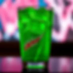 A vibrant glass of Mt Dew Sweet Lightning showcasing its appealing color