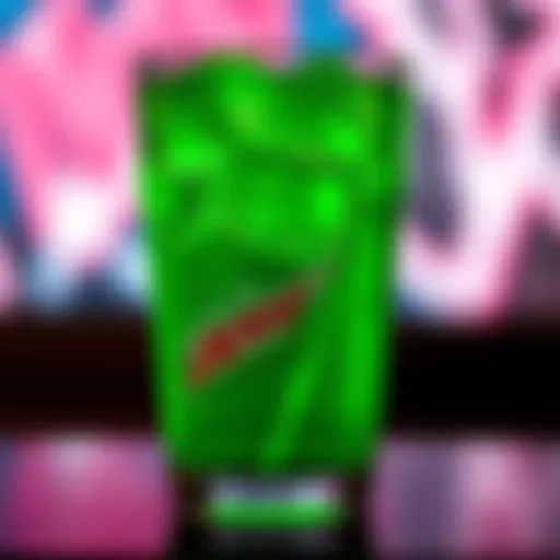 A vibrant glass of Mt Dew Sweet Lightning showcasing its appealing color