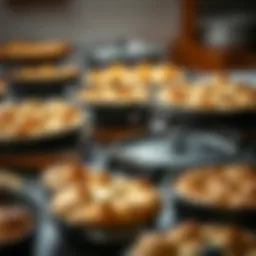 Showcasing a variety of focaccia pans with unique designs