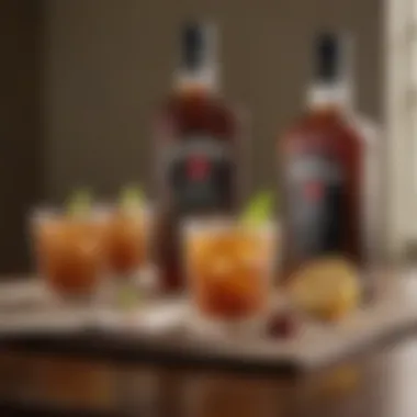 Crafted Delight: A Jim Beam Sweet Tea Cocktail A beautifully garnished cocktail glass featuring Jim Beam and sweet tea