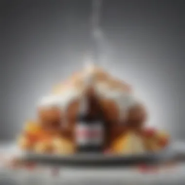 An artistic arrangement of recipes featuring Diet Coke as an ingredient