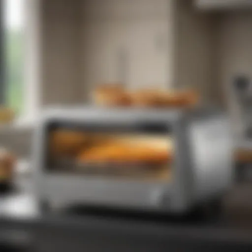 Sleek design of the Konka toaster oven showcasing its modern aesthetics