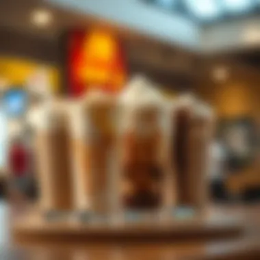 A visually captivating comparison chart of Caramel Frappe with other popular beverages