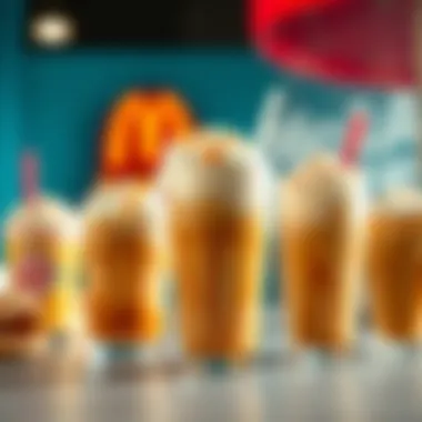 A historical timeline showcasing the evolution of the Caramel Frappe in fast-food culture
