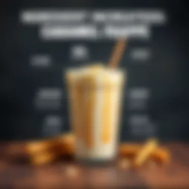 An infographic detailing the ingredients of a Caramel Frappe