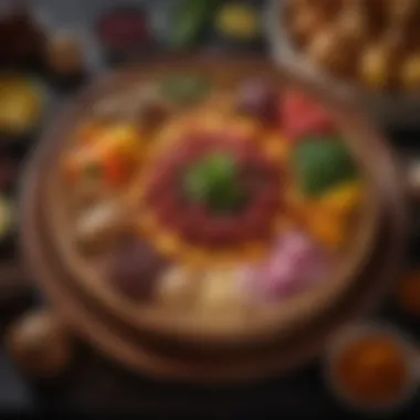 An array of colorful ingredients prepared for a tagine dish