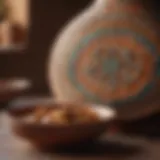 A beautifully crafted Moroccan tagine pot showcasing intricate pottery designs