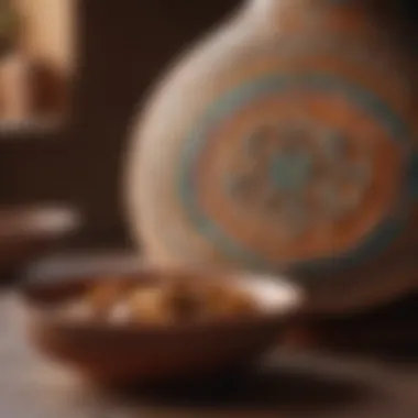 A beautifully crafted Moroccan tagine pot showcasing intricate pottery designs