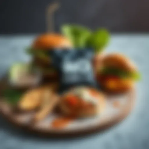 A vibrant assortment of No Meat Company's plant-based products arranged artistically.