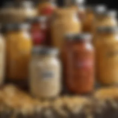 Different types of popcorn jars showcasing materials