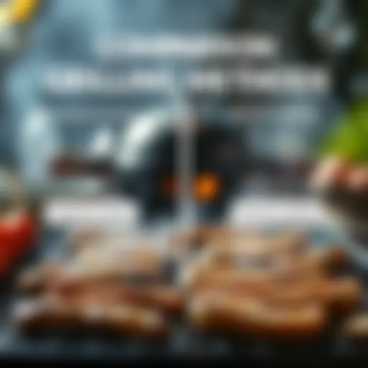 Comparison of Grilling Methods A comparison graphic illustrating traditional vs. smokeless grilling methods