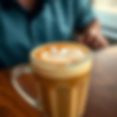 Artistry in Every Sip Close-up of a frothy cappuccino with latte art