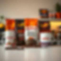 A vibrant display of Dunkin's coffee varieties