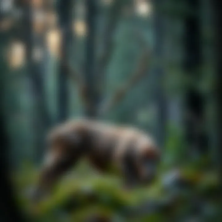 Ethical Sourcing of Venison Sustainable hunting practices demonstrated in a forest setting