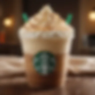 Layered Frappuccino Delight A beautifully layered frappuccino showcasing vibrant colors.