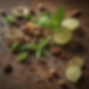 An array of spices used for mojito variations