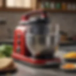 A close-up view of the Sunbeam Mixmaster showcasing its iconic design and features.