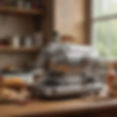 A vintage Sunbeam Mixmaster illustrating its historical significance in culinary history.